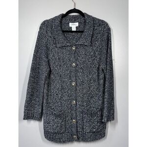 The Vermont Country Store Cardigan Sweater Womens‎ Medium Button Wool Blend